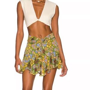 Free People Women’s Ellie Mini Skort In Ivy Combo Size Small